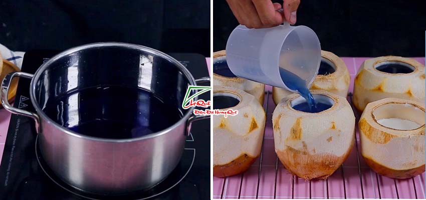 Nấu thạch hoa đậu biếc